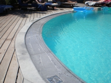 Grey marble Gortynis sandblasted pool edging tiles